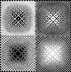 an abstract black and white background with squares