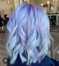 Pastel Hair Dye, Pastel Hair Color Ideas, Pastel Pink Hair Dye, Blue Purple Hair, Blue And Pink Hair, Pastel Rainbow Hair, Pastel Blue Hair, Ethereal Blue, Pastel Teal