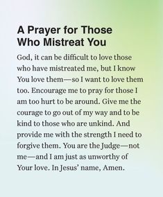 a prayer for those who mistate you