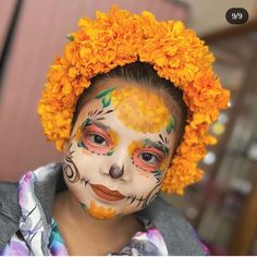 Half Skull, Face Painting Designs, Halloween Looks, Mexican Art, Makeup Inspo, Body Painting, Face Painting, Halloween Makeup, Sugar Skull