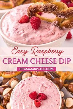 this easy raspberry cream cheese dip is the perfect appetizer for any party