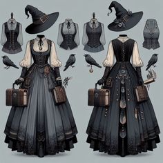 the costume is designed to look like a witch's outfit