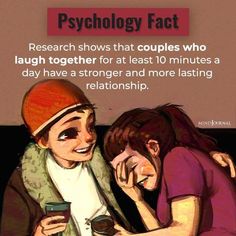 two women sitting next to each other with text on it that reads,'research shows that couples who laugh together for at least 10 minutes a day have a stronger and more