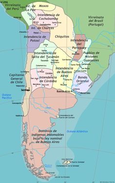 a map of south america showing the major cities