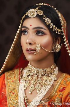 Indian Bridal Looks, Bridal Jewellry, Rajasthani Bride, Hairstyle Bridal, Wedding Jewellery Designs, Indian Bride Makeup, Indian Bride Outfits, Bridal Lehenga Collection, Indian Bridal Jewelry Sets