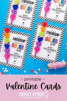 printable valentine's day cards for kids to make with candy lollipops