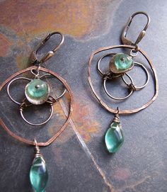 Mixed+Metal+and+Apatite+Clover+earrings+by+dnajewelrydesigns,+$40.00 Irish Clover, Mixed Metal Jewelry, Clover Earrings, Buffalo Ny, Mixed Metals, Wire Jewelry, Buffalo, Dangle Drop Earrings, Drop Earrings