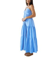 16th Dresses, Greece Clothes, Long Sundresses, Blue Beach Dresses, Greece Outfit, Florida Outfits, Beachy Dresses, Cute Maxi Dress, Cute Floral Dresses