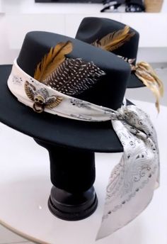 Hat Branding, Hat Customization, Bespoke Hats, Fancy Suit, Babe Cave, Head Pieces, Hat Ideas, Vintage Hats, Mad Hatter