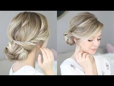 Romantic Low Bun Tutorial, Low Bun Hairstyles Tutorial, Easy Bun Tutorial, Braid Bun Updo, Hairstyle Bridesmaid, Low Bun Wedding Hair, Bridesmade Hair, Chic Updo, Bun Wedding