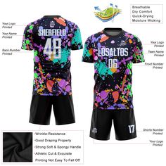 Order the jersey with special name & number you want from our shop, making a vibrant look on the field or daily life! Features: 1. Material: Made from 100% polyester wicking knit with 95% polyester / 5% spandex wicking pinhole mesh 2. Jerseys with sublimation printed name and numbers 3. Moisture-wicking fabric has spongy handle, good draping property and elasticity as well as good dimensional stability and wrinkle-resistance 4. Breathable & Quick-Drying 5. Athletic Cut & Exquisite stitching not Multicolor Sublimation Sports Shirt With Moisture-wicking, Blue Breathable Fitted Sublimation Design, Fitted Blue Breathable Sublimation Design, Sporty Multicolor Jersey, Sporty Multicolor Crew Neck Jersey, Blue Training Jersey With Custom Print, Blue Custom Print Jersey, Fitted Blue Jersey With Sublimation Print, Multicolor Short Sleeve Sports Jersey