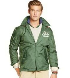 Polo Ralph Lauren | Hooded Windbreaker Fleece Lined Jacket | Size XL | Green | NWT $295. Jacket color is more like the stock photo vs actual photos of the jacket. Ralph Lauren Harrington Jacket, Green Windbreaker, Rugby Fashion, Fleece Lined Jacket, Preppy Men, Windbreaker Jacket Mens, Ralph Lauren Jacket, Shirts And Blouses, Ralph Lauren Leather