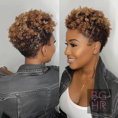 ©2024bghrocks-24 Pixie Cut For Black Women, Natural Pixie Cut, Natural Mohawk, Black Girls Hair, Short Natural Curls, Big Chop Hairstyles, Brown Pixie, Haircuts 2024