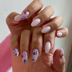 Floral Nail, Summery Nails, Floral Nail Art, Cute Summer Nails, Short Acrylic Nails Designs, Birthday Nails, Minimalist Nails, Nail Art Ideas, Fabulous Nails