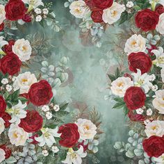 Kate Christmas Floral - HSD Photography Backdrops Photo Backdrop Floral, Winter Photo Backdrop, Christmas Background Photography, Christmas Backdrops For Photography, Themed Photography, Christmas Photography Backdrops, Winter Photo, Spring Photos, Christmas Backdrops