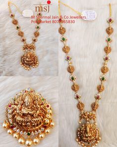 Mini Haram, Radha Kishan, Winter Bridal Jewelry, 22 Carat Gold Jewellery, Gold Earrings Indian, Gold Pendent, Long Haram