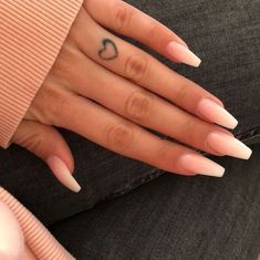 Natural Fake Nails, Gel French Manicure, Natural Nail Designs, Nail Tattoo, Ballerina Nails, Nail Arts, Best Acrylic Nails, Cute Acrylic Nails