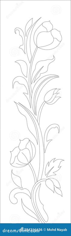 a line drawing of a plant with leaves