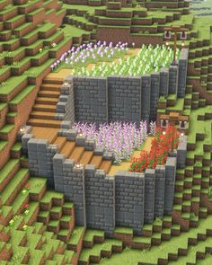 Minecraft Ground House, Outdoor Staircase Minecraft, House On A Hill Minecraft, Minecraft Cove Base, Minecraft Stairs Up Mountain, Minecraft Sphere Blueprint, Minecraft Must Have Builds, Minecraft Castle Ideas Easy, Minecraft Hedge Maze