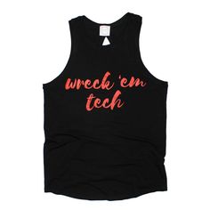 Wreck 'Em Tech Legend Open Back Tank – Kickoff Co. Open Back Tank, Black And White Tees, Open Back, Design Studio, Extra Large, Texas, Size Chart