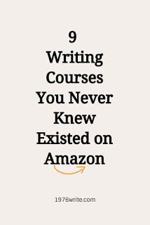 the text reads,'9 writing courses you never knew excited on amazon's website