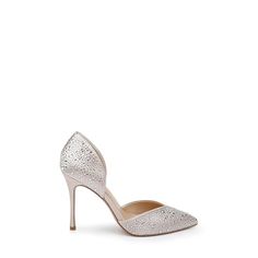 Sparkle in sophistication with the Grace Evening Pumps. Featuring an alluring sweetheart vamp revealing just the right amount of toe cleavage, this manmade d'orsay pump promises to dazzle from any angle. At 3.75 inches, the stiletto heel elongates your form for an elegant silhouette. With its pointy toe and slip-on closure, effortless versatility meets eye-catching glamour to complement any special evening ensemble. Imported for enduring quality and professionally cleaned for a pristine presenta Glamorous Wedding Shoes With 4-inch Heel For Gala, Sparkling Heels With Pointed Toe For Gala, Glamorous Pointed Toe Wedding Shoes For Gala, Sparkling Pointed Toe Heels For Cocktail, Glamorous Sparkling Heels For Cocktail, Sparkling Almond Toe Heels For Evening, Elegant Sparkling Almond Toe Heels, Glamorous Pointed Toe Cocktail Wedding Shoes, Champagne Sparkling Heels For Evening