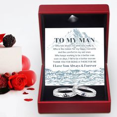 Been searching for a special family gift idea for your Boyfriend/Future Husband/Husband on his Birthday, Valentines, Anniversary, Christmas, Thanksgiving, etc? Something that can be unique, stylish and meaningful? How about getting a Mountain Sea Couple Promise Ring for him?This Mountain Sea Couple Promise Ring with a unique design will make hand shine and show cool personality. It will be with him side by side, wherever he goes so he can feel that you are always there for him.It also comes in a Sea Couple, To My Man, Promise Rings For Him, Always Forever, Promise Rings For Couples, My Man, Gifts For Your Boyfriend, Your Boyfriend, Happy Moments