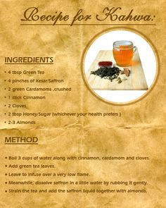 a recipe for koha tea with ingredients