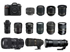 many different types of cameras and lenses