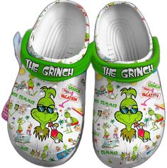 The Grinch, Grinch, Summer Vacation, Clogs, Funny, Design