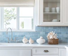 How Blue Backsplash Ideas for White Cabinets Create a Fresh Look • 333+ Inspiring Lifestyle Ideas White Kitchen Light Blue Backsplash, Blue White Kitchen Backsplash, White Kitchen Cabinets Blue Backsplash Ideas, Blue And White Backsplash Kitchen, Blue And White Backsplash, Beach Kitchen Backsplash, Coastal Inspired Kitchens