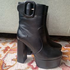 Size 9 Never Worn. Platform Black Azalea Wang, Black Booties, Womens Sizes, Women Shoes, Women Shopping, Black, Color