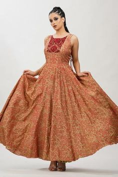 Shop for Shruti S Red Silk Hand Block Print Anarkali Set for Women Online at Aza Fashions Festive Transitional Anarkali Set With Kalamkari Print, Designer Kalamkari Print Churidar For Diwali, Designer Kalamkari Print Churidar For Navratri, Anarkali Churidar With Kalamkari Print For Festivals, Fitted Kalamkari Print Churidar For Festive Occasions, Fitted Churidar With Kalamkari Print For Festive Season, Festive Fitted Churidar With Kalamkari Print, Red Kalamkari Print Anarkali Set With Straight Kurta, Bollywood Style Art Silk Anarkali Set With Kalamkari Print