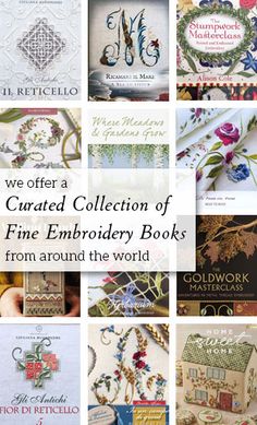 the cover of we offer a crafted collection of fine embroidery books from around the world