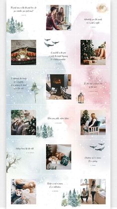 a christmas card with photos and text on it