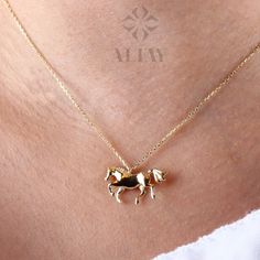 14K Gold Horse Necklace, Horse Design Pendant, Gold Horse Choker, Animal Charm Jewelry, Unique Necklace, Animal Pendant Gift for Her Gold Initial Pendant, Gold Horse, Animal Pendant, Horse Necklace, Choker Jewelry, Initial Necklace Gold, Horse Designs, Personalized Pendant, Gold Heart Necklace