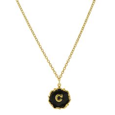 A style essential with plenty of personality! Featuring a 14K gold-dipped black enamel monogram initial pendant on a 16" chain. A sweet little accessory perfect for gifting or getting! Black Hand Enameling 14K Gold Dipped Framework Made In USA 1928 Jewelry Collection From the vaults of rich European capitals to the antique laden attics of old American estates, 1928 Jewelry has created modern replicas of the most beautiful, exquisite vintage jewelry ever made. For those who love all things vintag 1928 Jewelry, Vintage Inspired Jewelry, Initial Pendant Necklace, Vintage Style Jewellery, Initial Jewelry, Gold Dipped, Initial Pendant, Jewelry Companies, Monogram Initials