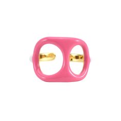 ICONIC! Our Signature Bestselling POP DROP© earring gets a matching ring that's equally whimsical and fun. The best part is it is adjustable as well! Fits size 5 to 8. Hand painted with enamel over 14k plated gold, the new POP DROP© RING is available in two different colors: pink pop x white band and white pop x pink band. Collab Ideas, Initial Charm Bracelet, Girls Keychain, Lucky Charm Necklace, Drop Ring, Matching Ring, Heart Keychain, Resin Ring, Charm Rings