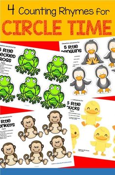 the printable circle time worksheet for children to learn how to count numbers