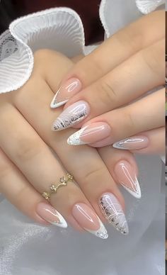 Art Deco Nails, Sassy Nails, Gel Nail Art Designs, Fancy Nails Designs, Stylish Nails Designs, White Nail Designs, White Nail, Classy Nails, Fancy Nails