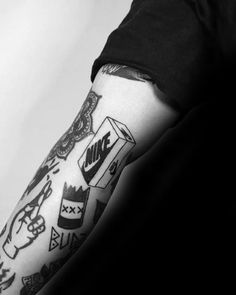 a person with a tattoo on their arm