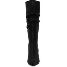 If you want to show your fashion sense and temperament, pointed-toe stiletto knee-high boots are a handy item! The pointed-toe design can lengthen the footline and make the feet look longer; the stiletto design is both elegant, and it is very suitable whether it is paired with a skirt or jeans. The slouched knee-high boot design injects fashion elements into the shoes. Paired with pointed toes and stiletto high heels, it pairs perfectly with your winter jacket. Knee High Boots Slouched Stiletto Fitted Mid-calf Heeled Boots For Party, Fitted Black Mid-calf Boots With High Shaft, Party Mid-calf Heeled Boots, Chic Mid-calf Heeled Boots For Party, Fitted Knee-high Boots For Evening, Fitted Knee-length Boots For Night Out, Fitted High Ankle Knee-high Boots For Evening, Fitted Mid-calf Boots For Evening, Evening Mid-calf Boots With Pointed Toe For Wide Calves