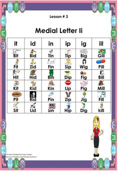 the medical letter i worksheet with pictures and words to help students learn how to use