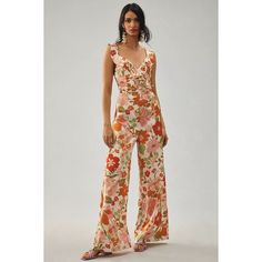 Anthropologie Elliatt Heliconia Jumpsuit Size Xl. B15. Polyester Back Zip Hand Wash Imported Dimensions 57.25"L 14" Rise 31" Inseam 14" Leg Opening Brand New With/Without Tags. May Have Been Tried On In Store, But In Like-New Condition. Line Thru Tag Is To Prevent Store Return Black Cutout Jumpsuit, Satin Jumpsuit, Ruffle Jumpsuit, Playsuit Romper, Floral Jumpsuit, Lace Romper, Little White Dresses, Sleeveless Jumpsuits, Long Sleeve Romper