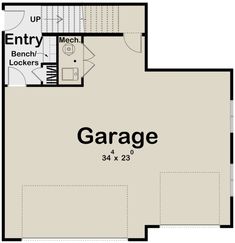 the garage floor plan is shown