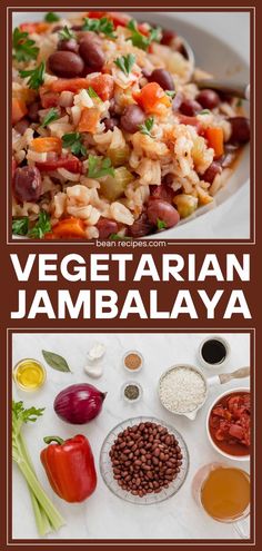 Your new go-to meal for Meatless Mondays! Made with red beans and rice, this Vegetarian Jambalaya is hearty and packed with Cajun flavors. It's also an easy dinner recipe in one pot! Vegan option included! Bean Dinner Ideas, Vegetarian Jambalaya, Vegetarian Bean Recipes, Vegan Gumbo, Healthy Bean Recipes, Bean Dinner, Easy Bean Recipes, Vegan Bean Recipes, Vegan Jambalaya