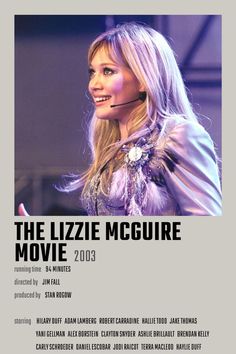 the movie poster for the film the lizzie mcguire