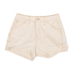 DICKIES Carpenter Workwear Denim Shorts Cream Regular Womens XXS W25 Mid-rise Cotton Utility Jean Shorts, Utility Style Mid-rise Cotton Jean Shorts, Mid-rise Utility Jean Shorts In Cotton, Short Outfits, Waist Size, Work Wear, Denim Shorts, Second Hand, Look At