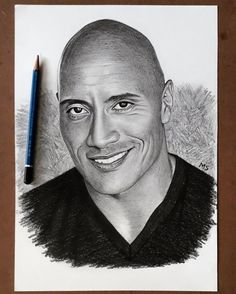 a pencil drawing of a smiling man