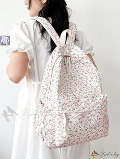 Bird in Bag - Womens Casual Floral Backpack for Juniors High School Students, with Age-Appropriate Capacity and Laptop Compartment Floral Backpack, Backpack Style, Lightweight Backpack, Patterned Backpack, Junior High School, Classic Backpack, Junior High, Womens Casual, Butterfly Pattern